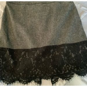 Dark Gray and black skirt.